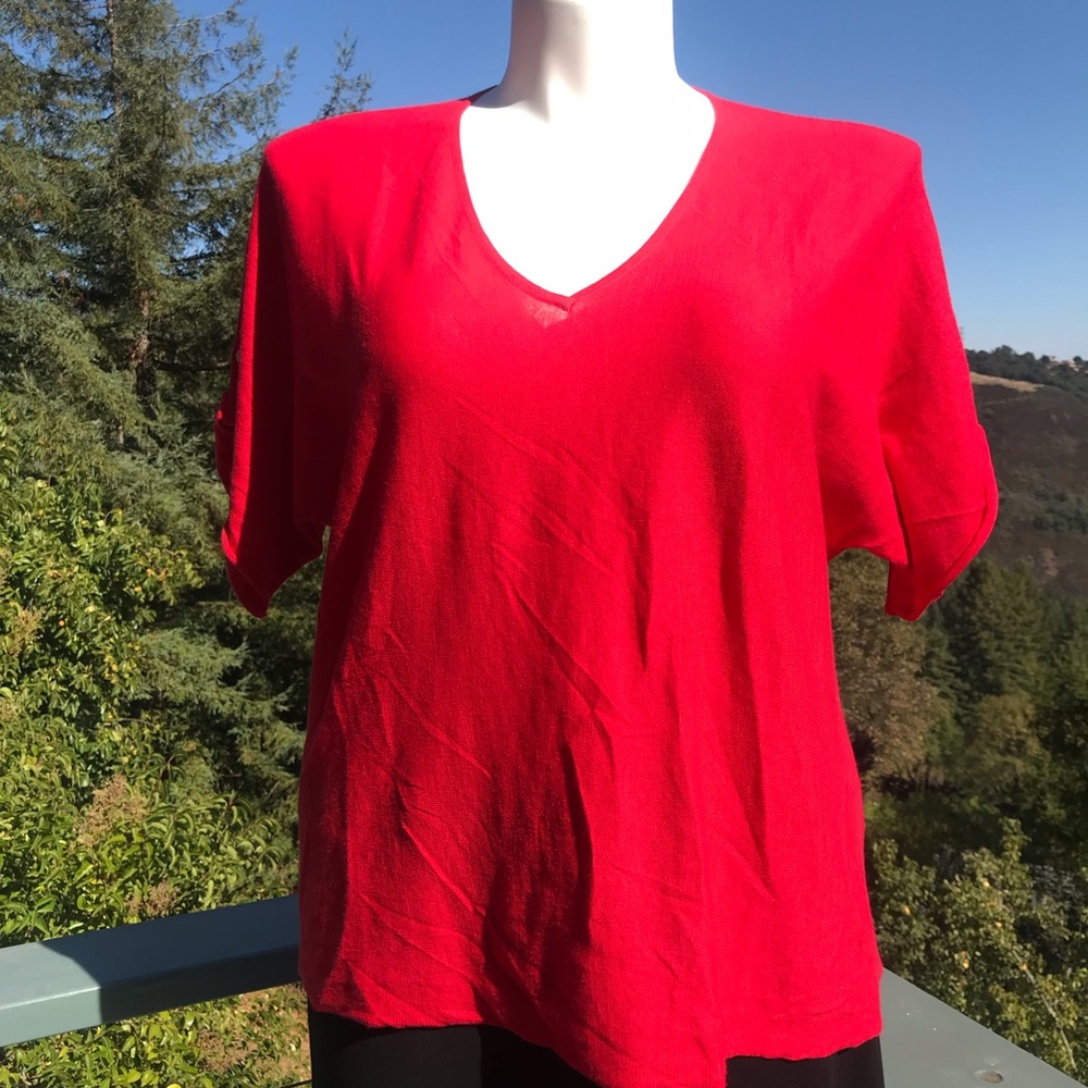 J.Jill Red Lightweight Sweater - L